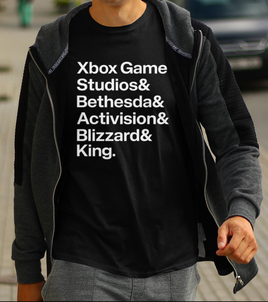 Xbox Game Studios Bethesda Activision Blizzard King Collaboration T-Shirt