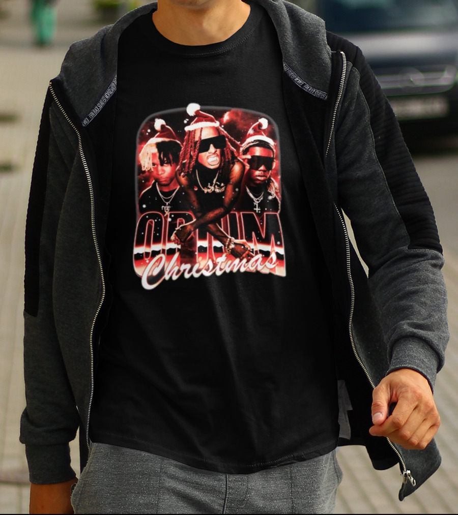 Opium Christmas Santa Hat Rap Trio T-Shirt