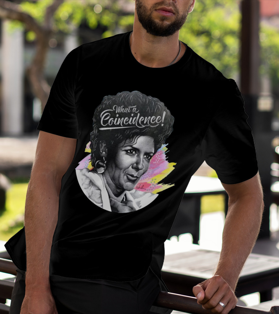 What A Coincidence Portrait With Colorful Background T-Shirt