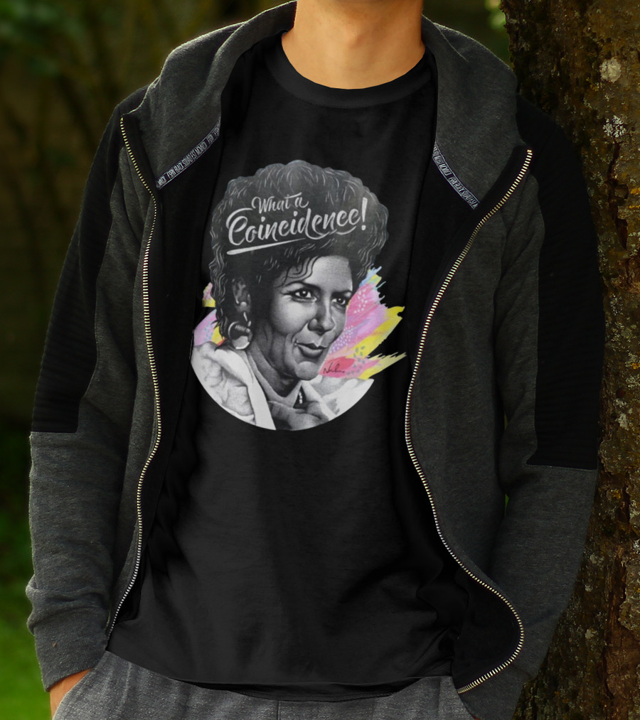 What A Coincidence Portrait With Colorful Background T-Shirt