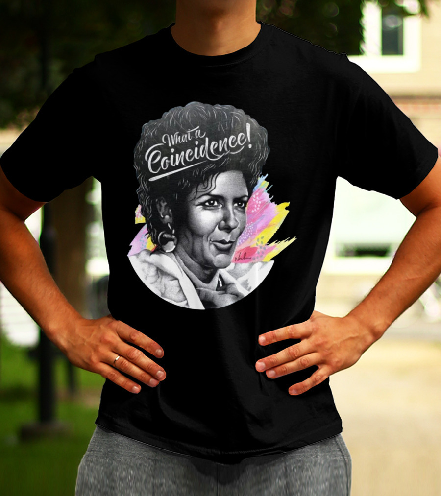 What A Coincidence Portrait With Colorful Background T-Shirt