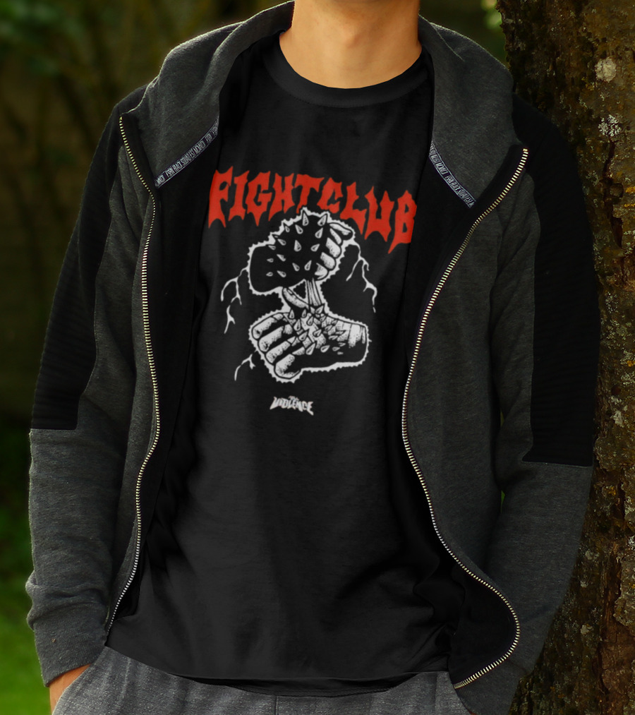 Fight Club Full Violence Spiked Fists T-Shirt