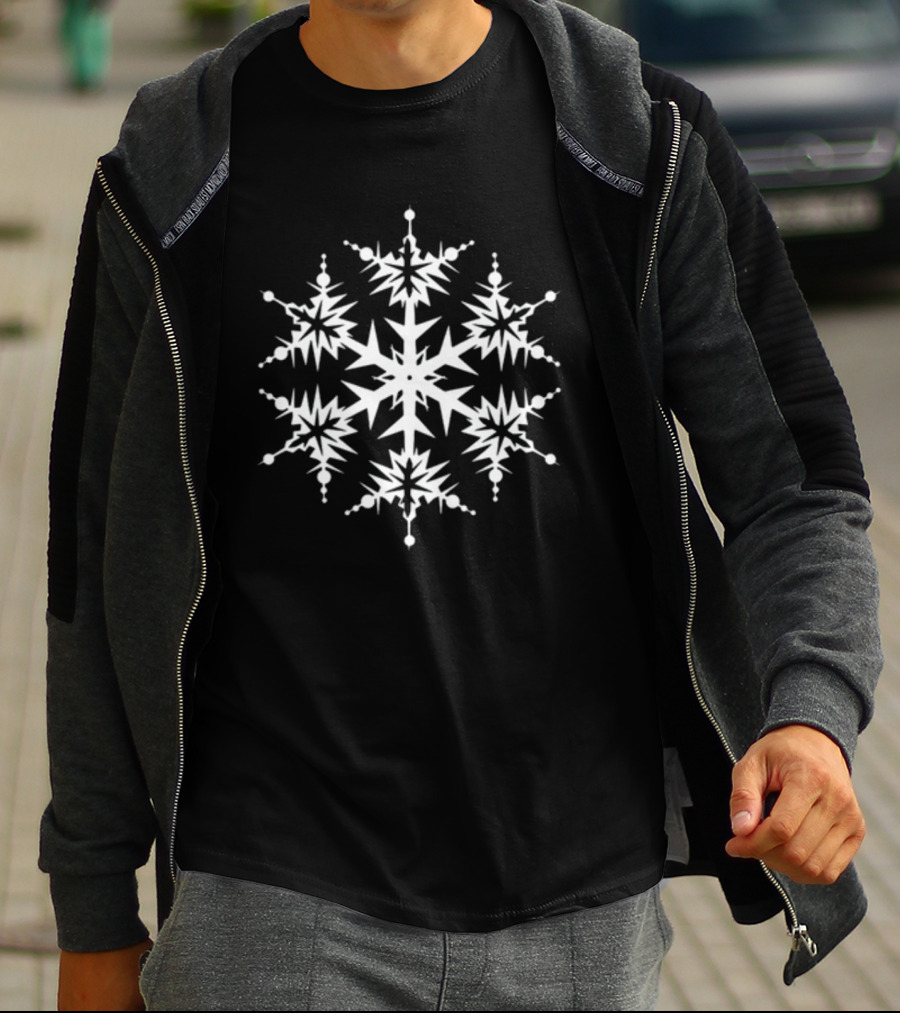 Snowflake Christmas Geometric Starflake T-Shirt