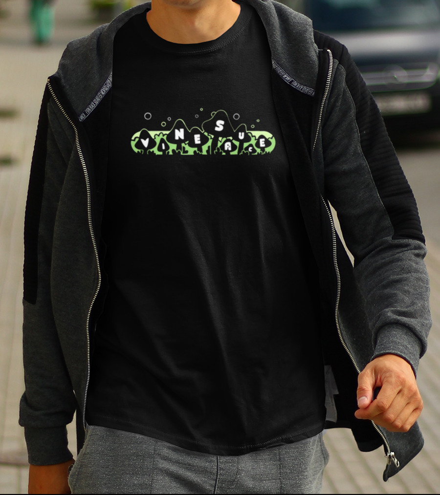 Vinny Vinesauce Green Mushroom Text T-Shirt