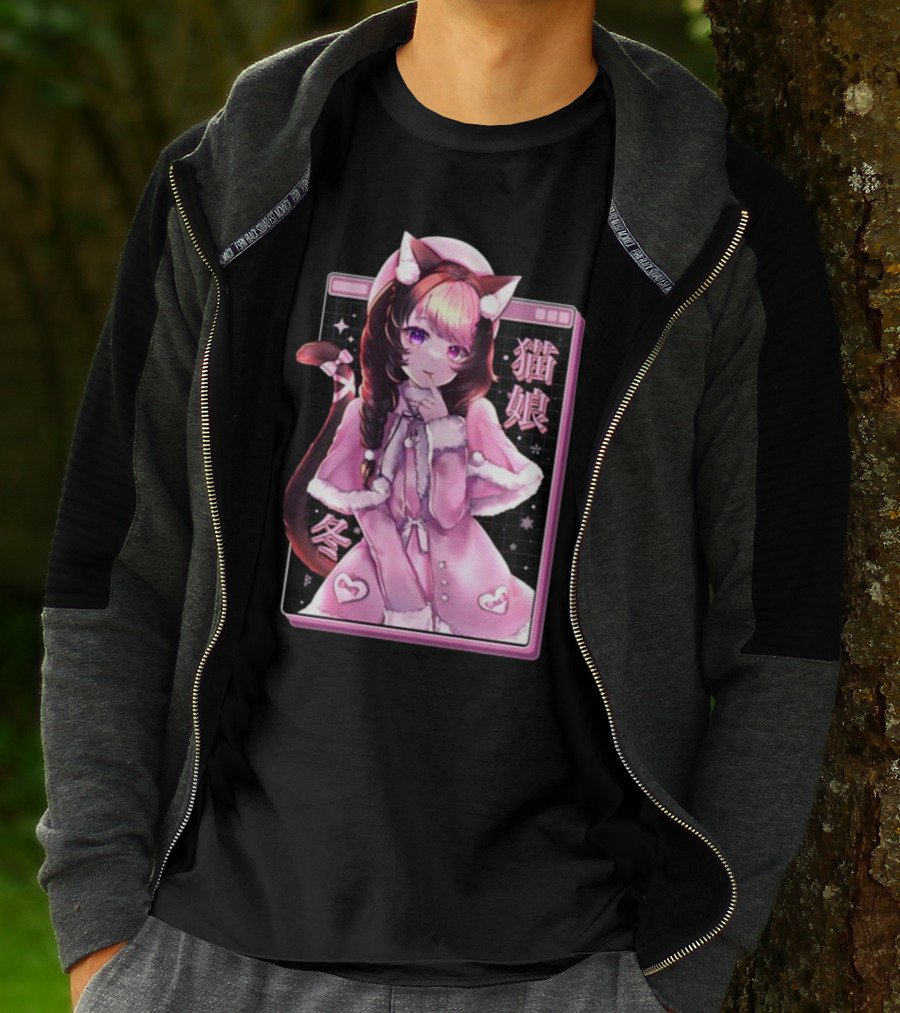 Uwumarket Strawberry Innocent Winter Nekomata Anime Aesthetic T-Shirt