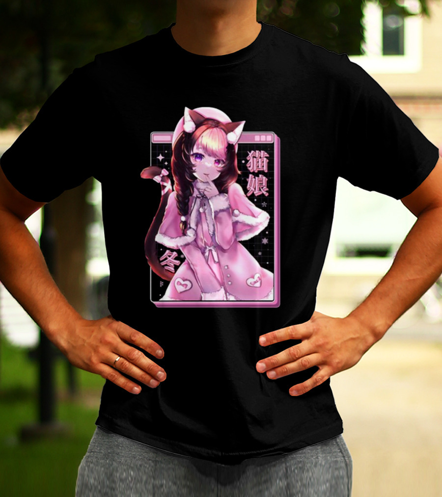 Uwumarket Strawberry Innocent Winter Nekomata Anime Aesthetic T-Shirt