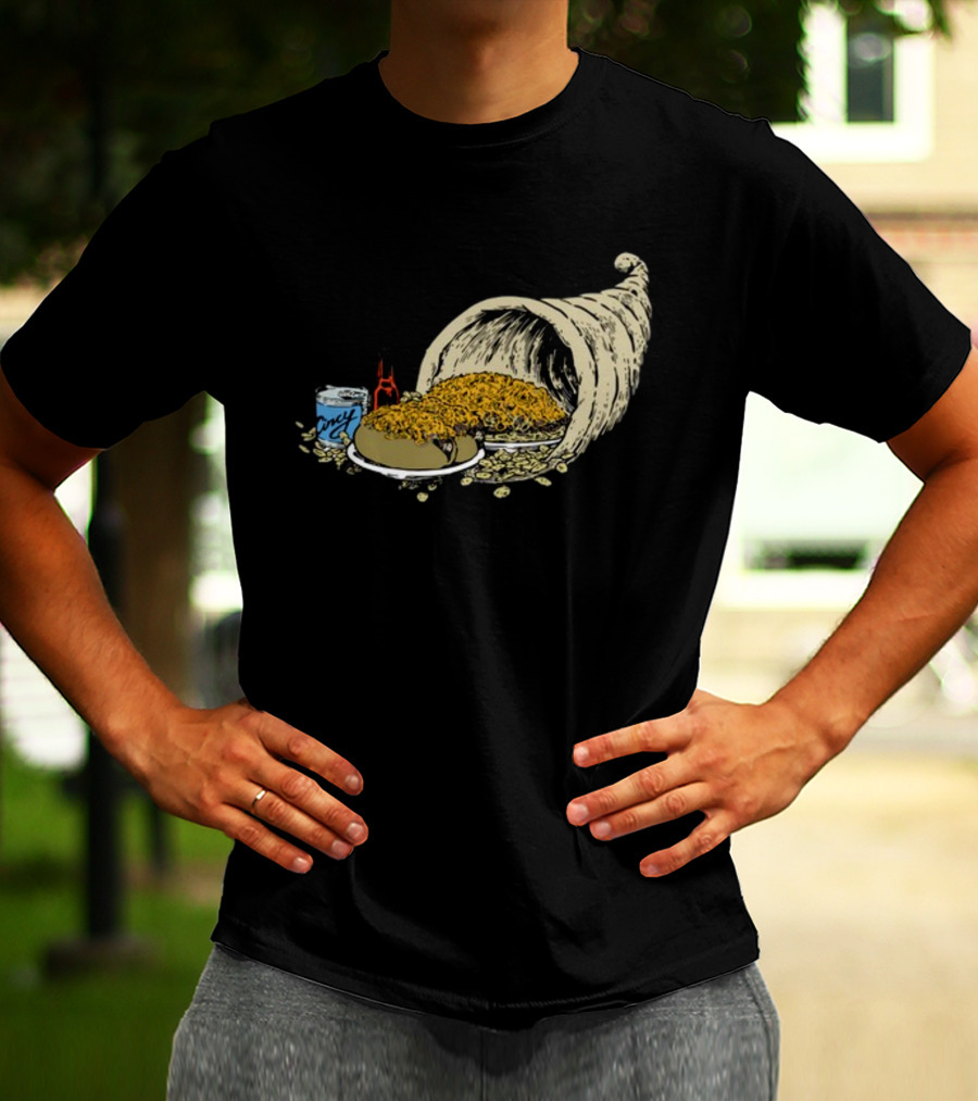 Cincy S Cincy Copia Cornucopia Chili Spaghetti And Hot Sauce T-Shirt