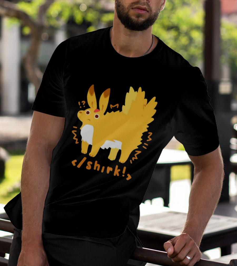 Fenrishion Pokemon Shirk Fluffy Jolteon Parody Quirky T-Shirt