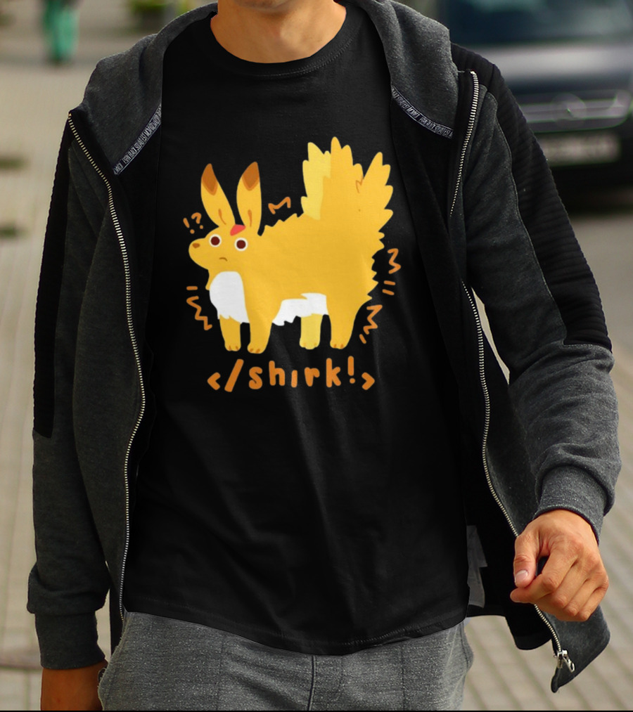 Fenrishion Pokemon Shirk Fluffy Jolteon Parody Quirky T-Shirt