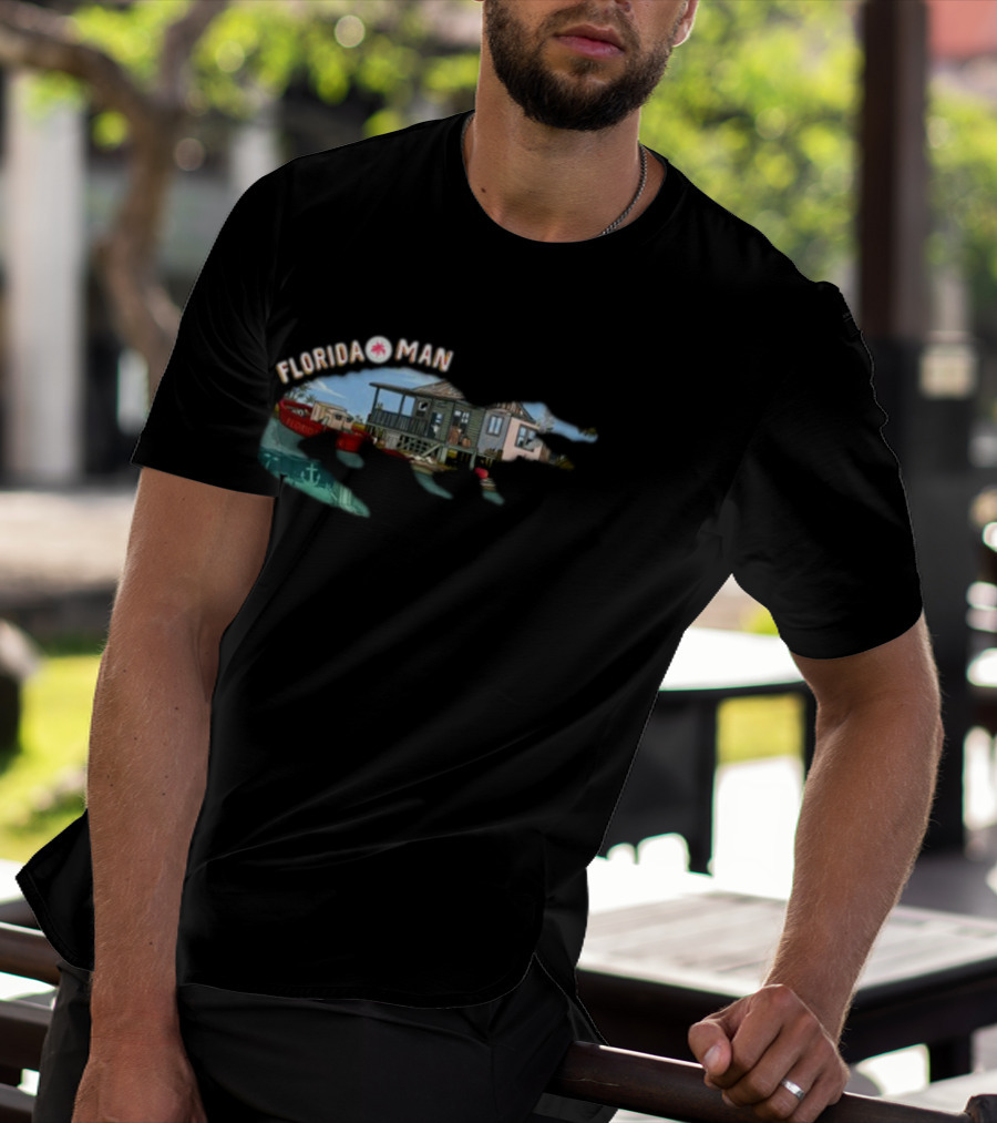 Florida Man And Gator Houseboat Adventure NFT T-Shirt