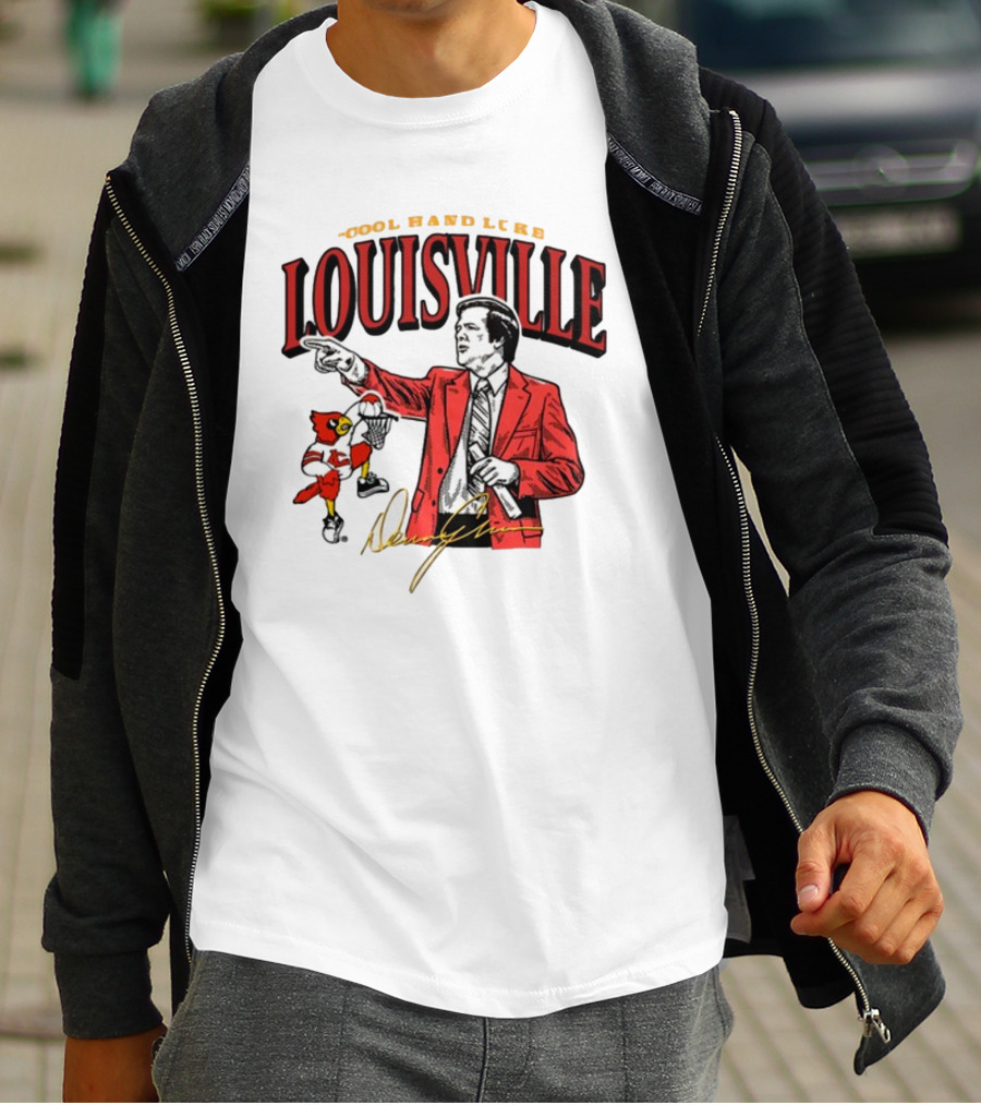 Louisville Cool Hand Luke Denny Crum 80s Throwback T-Shirt