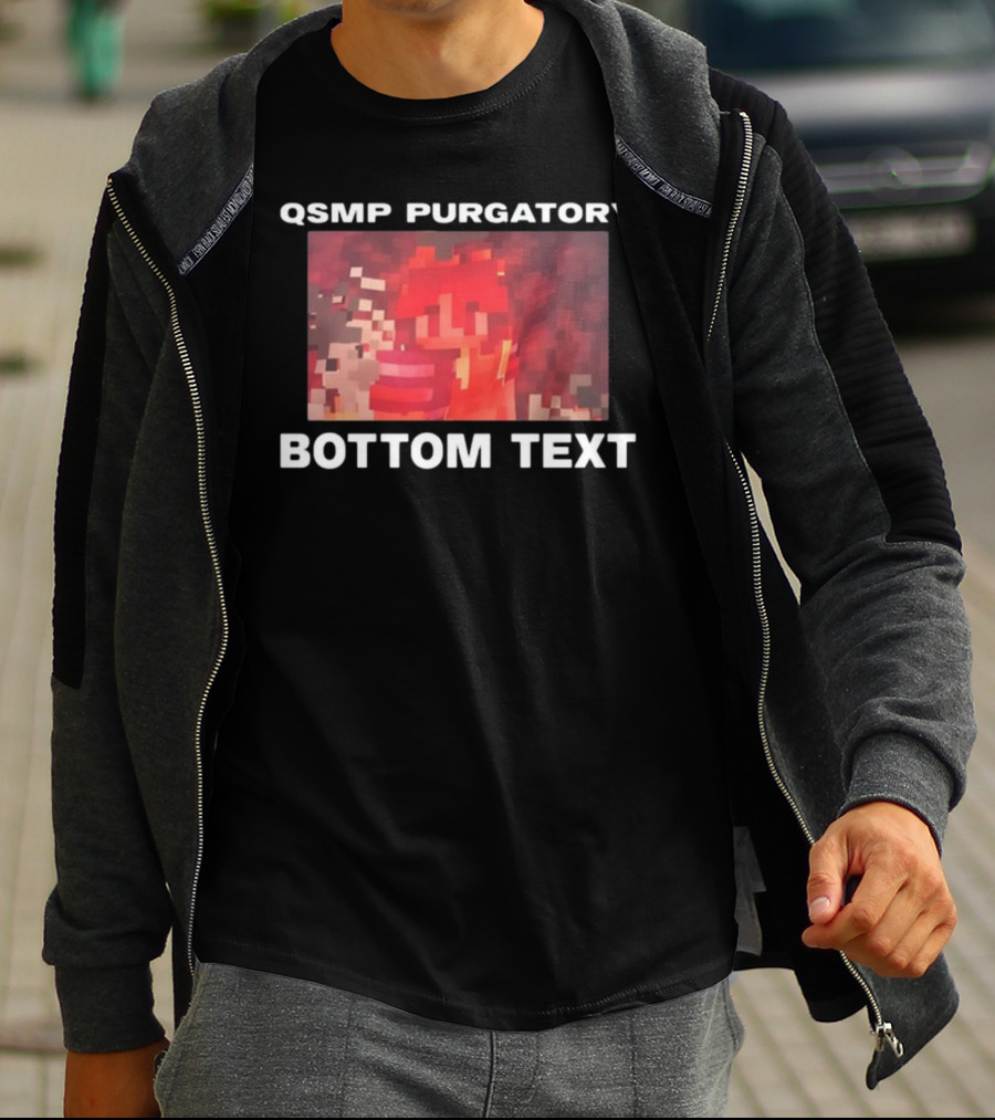 QSMP Purgatory Bottom Text Pixelated T-Shirt