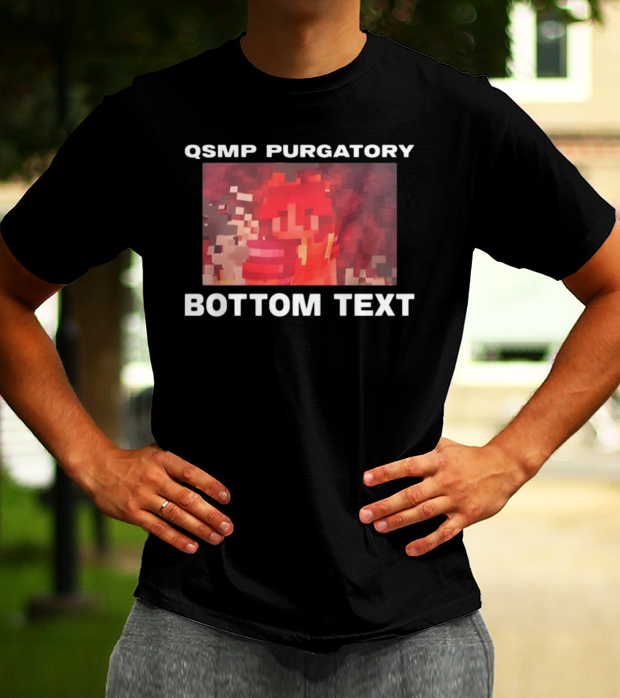 QSMP Purgatory Bottom Text Pixelated T-Shirt