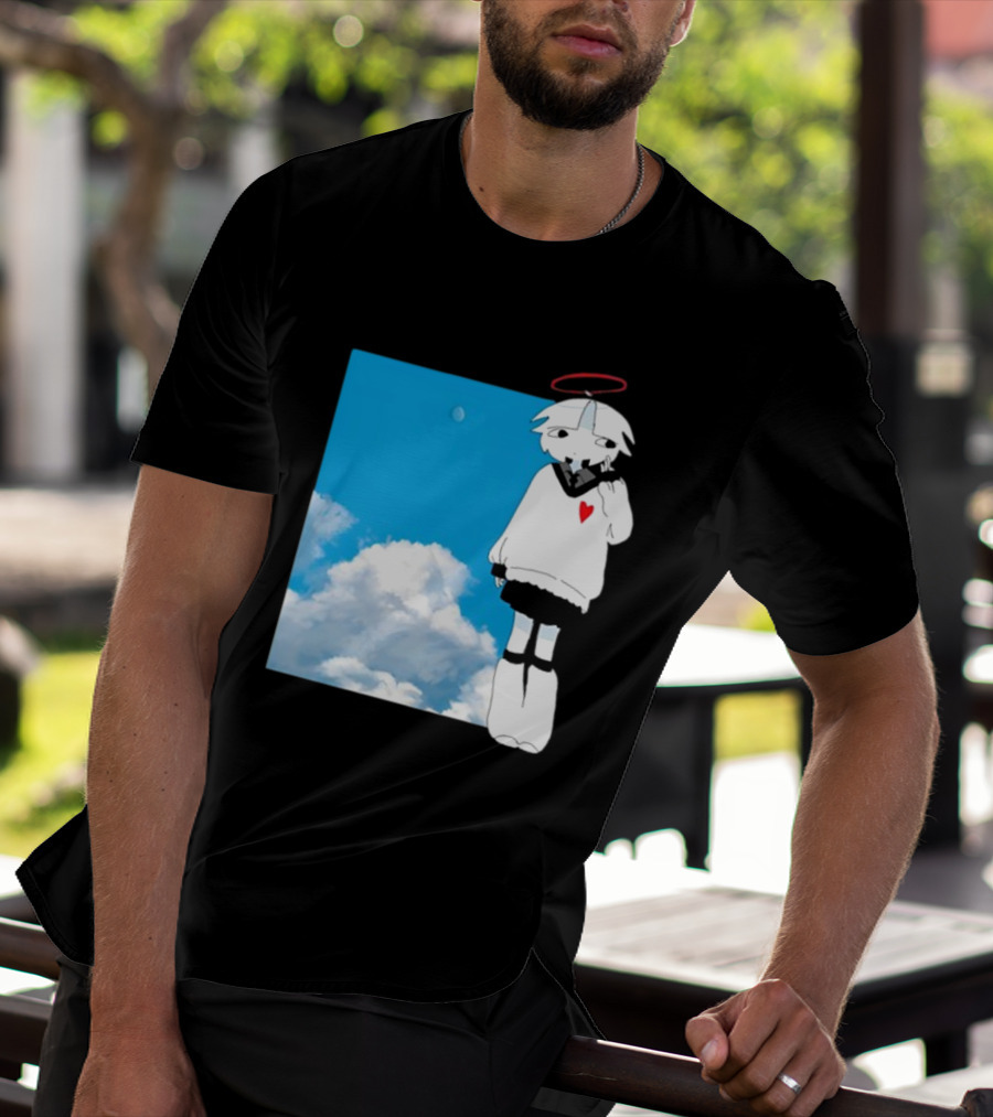 ChewChewer Loving Sky Cute Angel Halo Heart Clouds T-Shirt