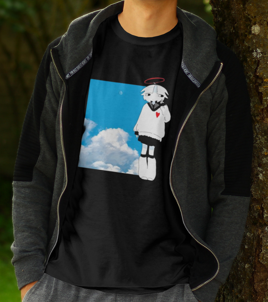 ChewChewer Loving Sky Cute Angel Halo Heart Clouds T-Shirt
