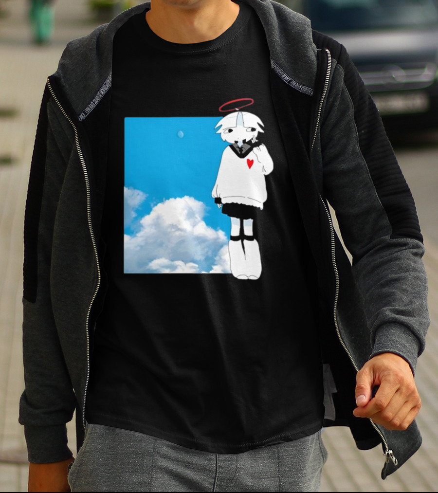 ChewChewer Loving Sky Cute Angel Halo Heart Clouds T-Shirt