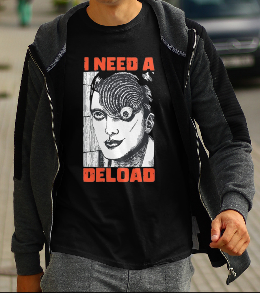 I Need A Deload Spiral Horror Comic T-Shirt