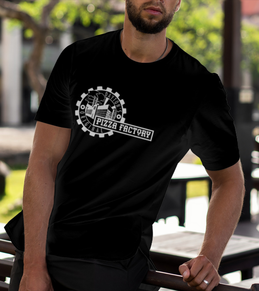 Dayton's Original Pizza Factory Industrial Icon Gear T-Shirt