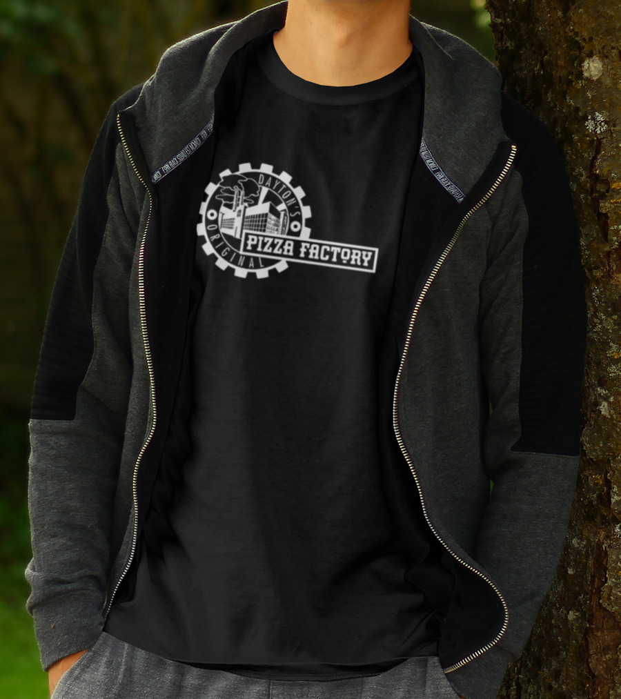 Dayton's Original Pizza Factory Industrial Icon Gear T-Shirt