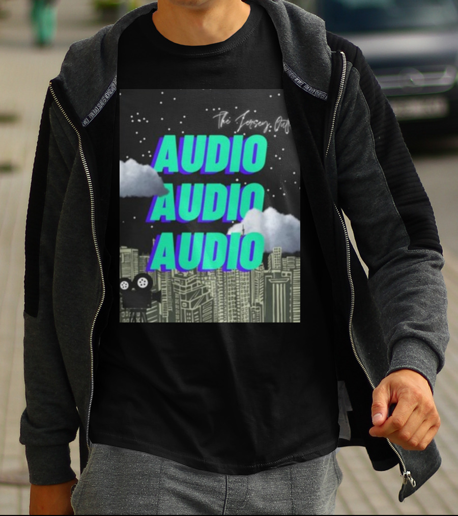 The Jersey Outlaw Audio Audio Audio Cityscape Night Scene T-Shirt