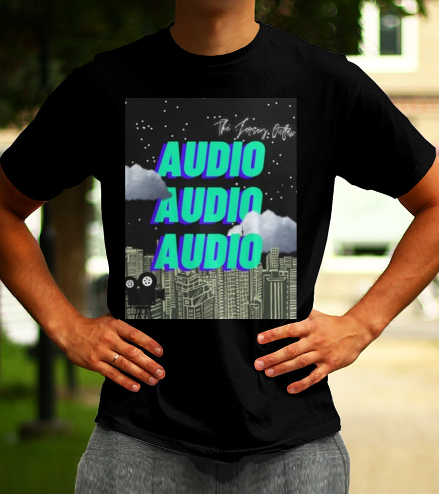 The Jersey Outlaw Audio Audio Audio Cityscape Night Scene T-Shirt