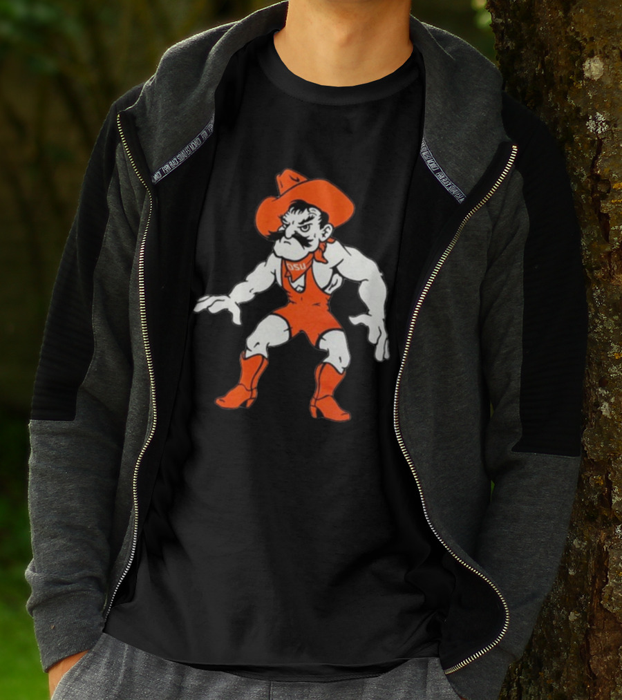 Pistol Pete OSU Wrestling Mascot Cowboy T-Shirt