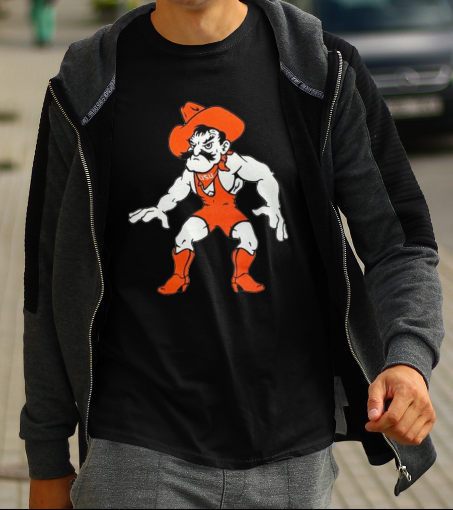 Pistol Pete OSU Wrestling Mascot Cowboy T-Shirt