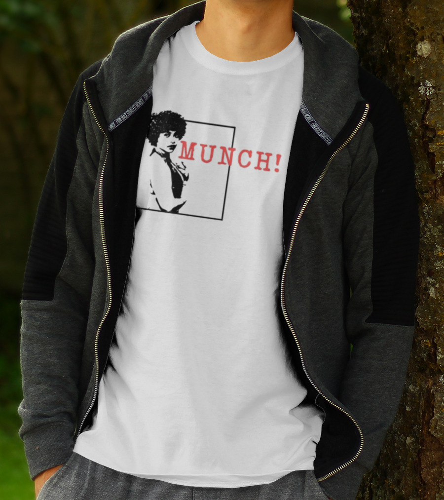 Ylikeapparel Munch Bold Red Text With Figure Image T-Shirt