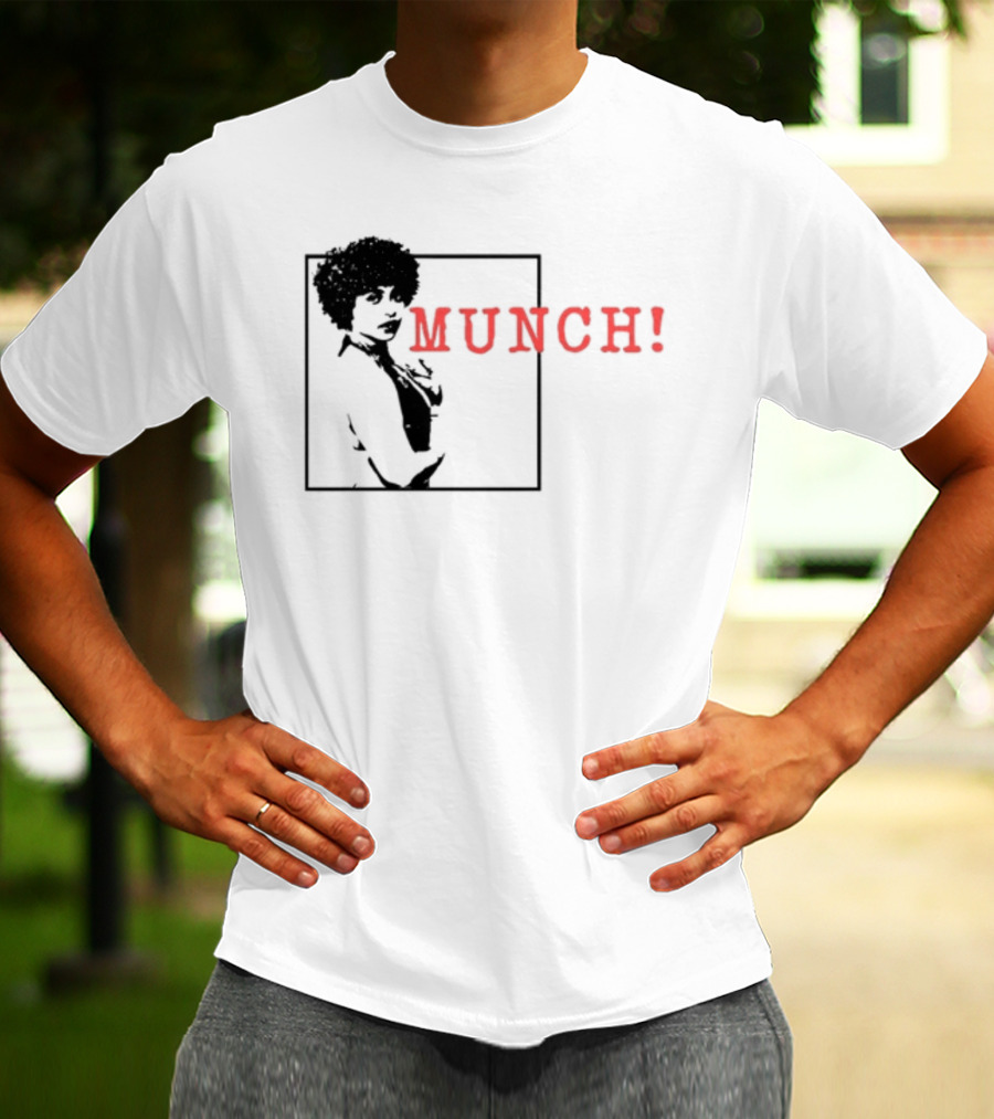Ylikeapparel Munch Bold Red Text With Figure Image T-Shirt