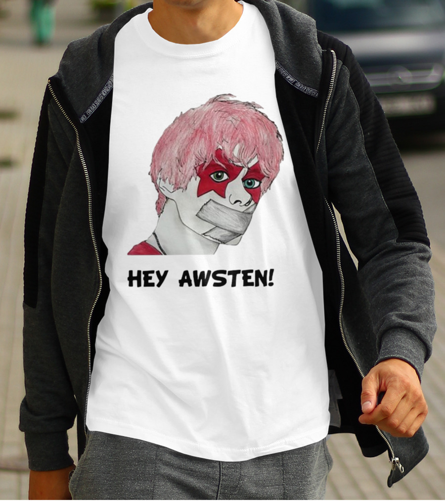 Hey Awsten Are You Gonna Play Sneaking Out Of Heaven Masked Punk T-Shirt