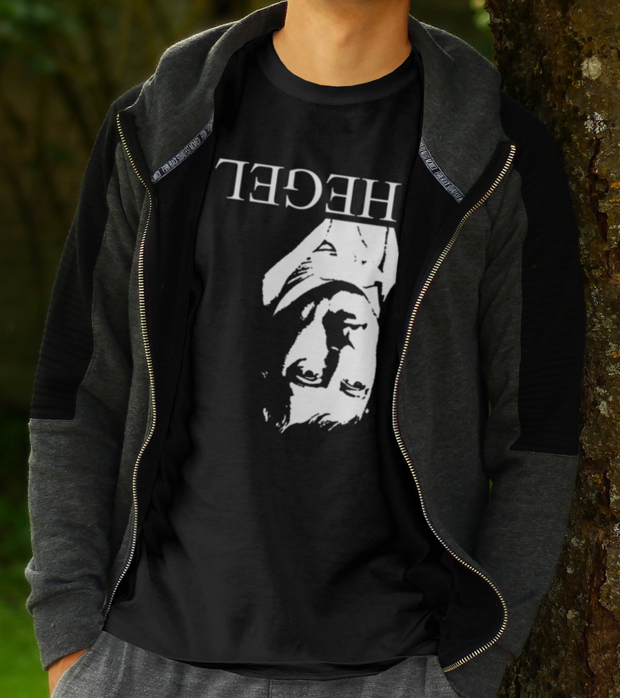 Marx Hegel Upside Down Text Image T-Shirt