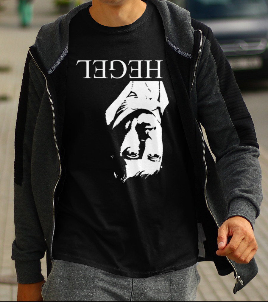 Marx Hegel Upside Down Text Image T-Shirt