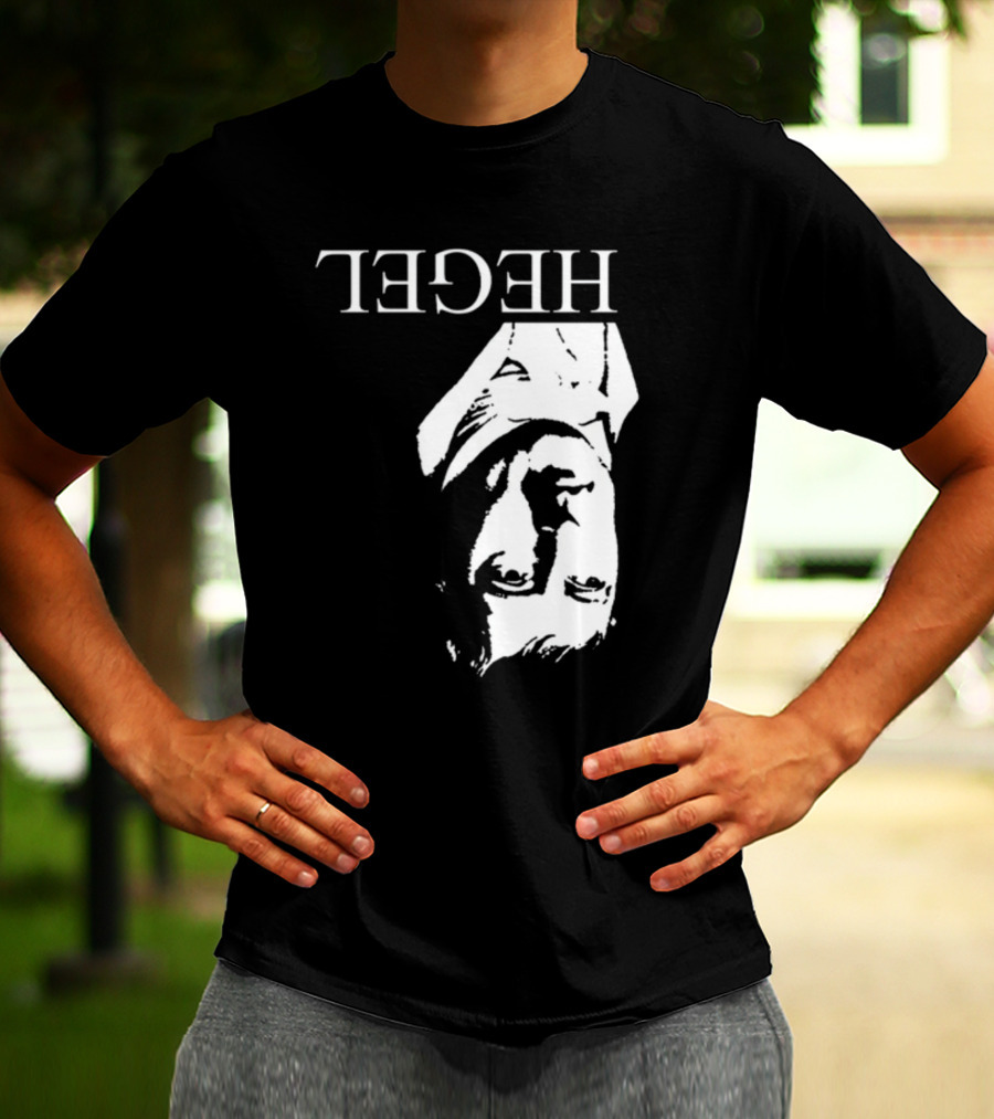 Marx Hegel Upside Down Text Image T-Shirt