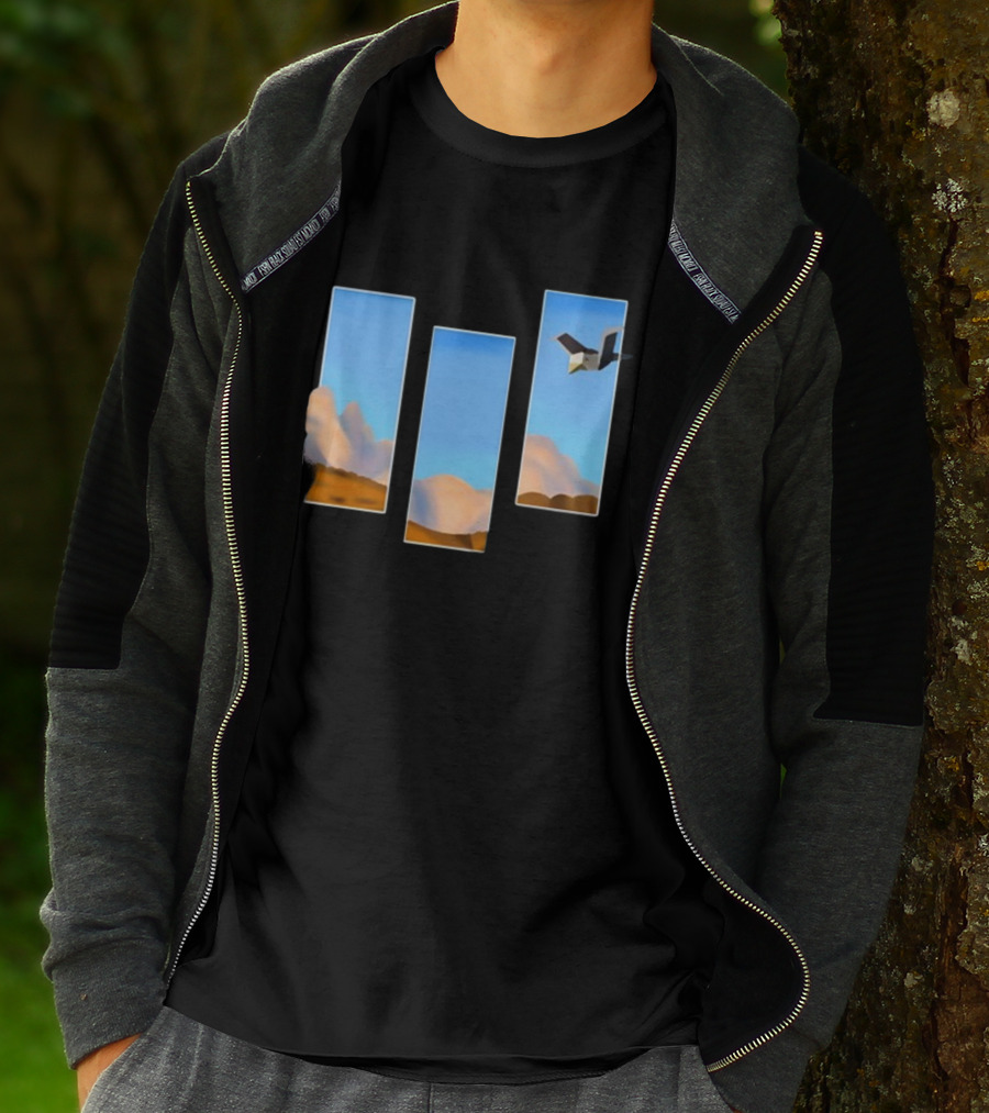 Rae Abroadwaybug Lovejoy Pebble Brain Ep Fanmade Sky And Clouds With Bird T-Shirt