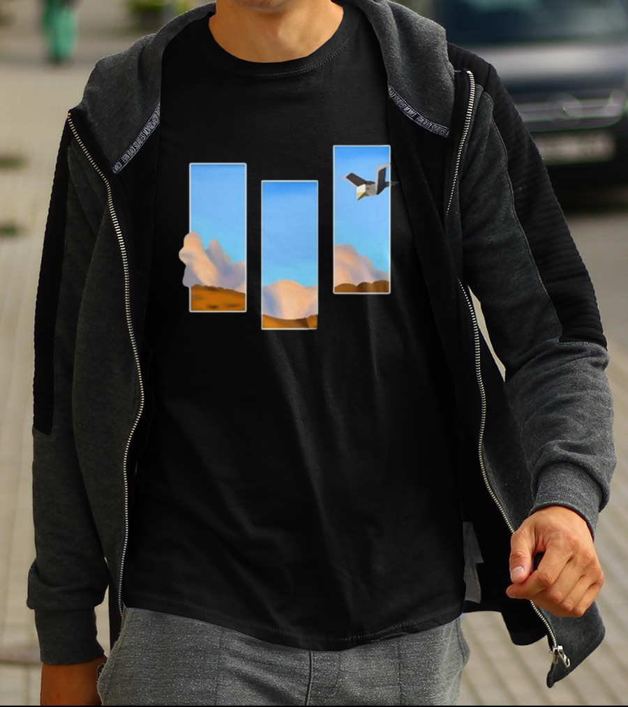 Rae Abroadwaybug Lovejoy Pebble Brain Ep Fanmade Sky And Clouds With Bird T-Shirt