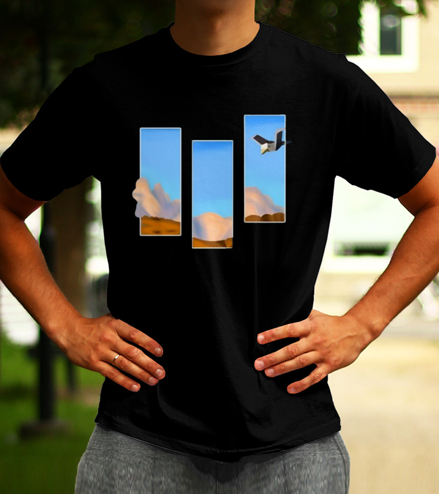 Rae Abroadwaybug Lovejoy Pebble Brain Ep Fanmade Sky And Clouds With Bird T-Shirt