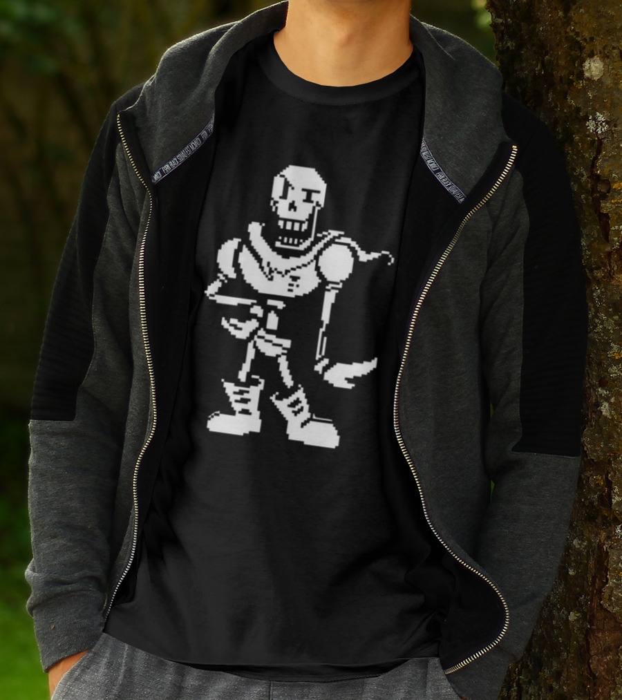 Stillstanningdnp Papyrus Battle Sprite Undertale Character Pixel T-Shirt