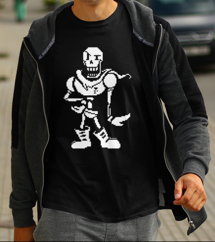 Stillstanningdnp Papyrus Battle Sprite Undertale Character Pixel T-Shirt