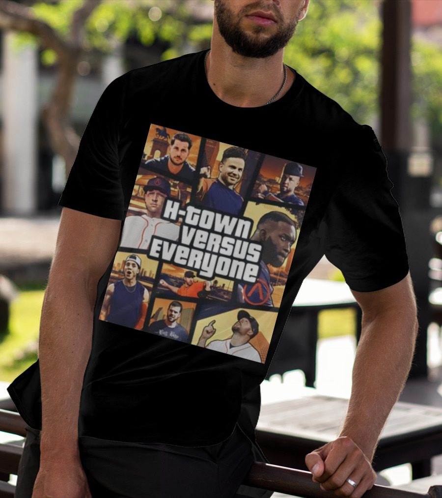 H-Town Versus Everyone Houston Sports Icons Collage T-Shirt