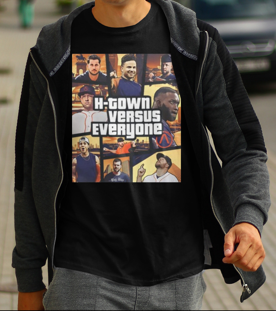 H-Town Versus Everyone Houston Sports Icons Collage T-Shirt