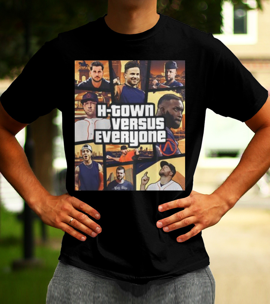 H-Town Versus Everyone Houston Sports Icons Collage T-Shirt