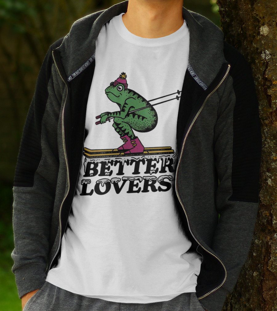 Better Lovers Ski Frog Pom Pom Hat Slalom T-Shirt