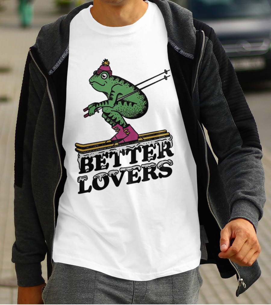 Better Lovers Ski Frog Pom Pom Hat Slalom T-Shirt