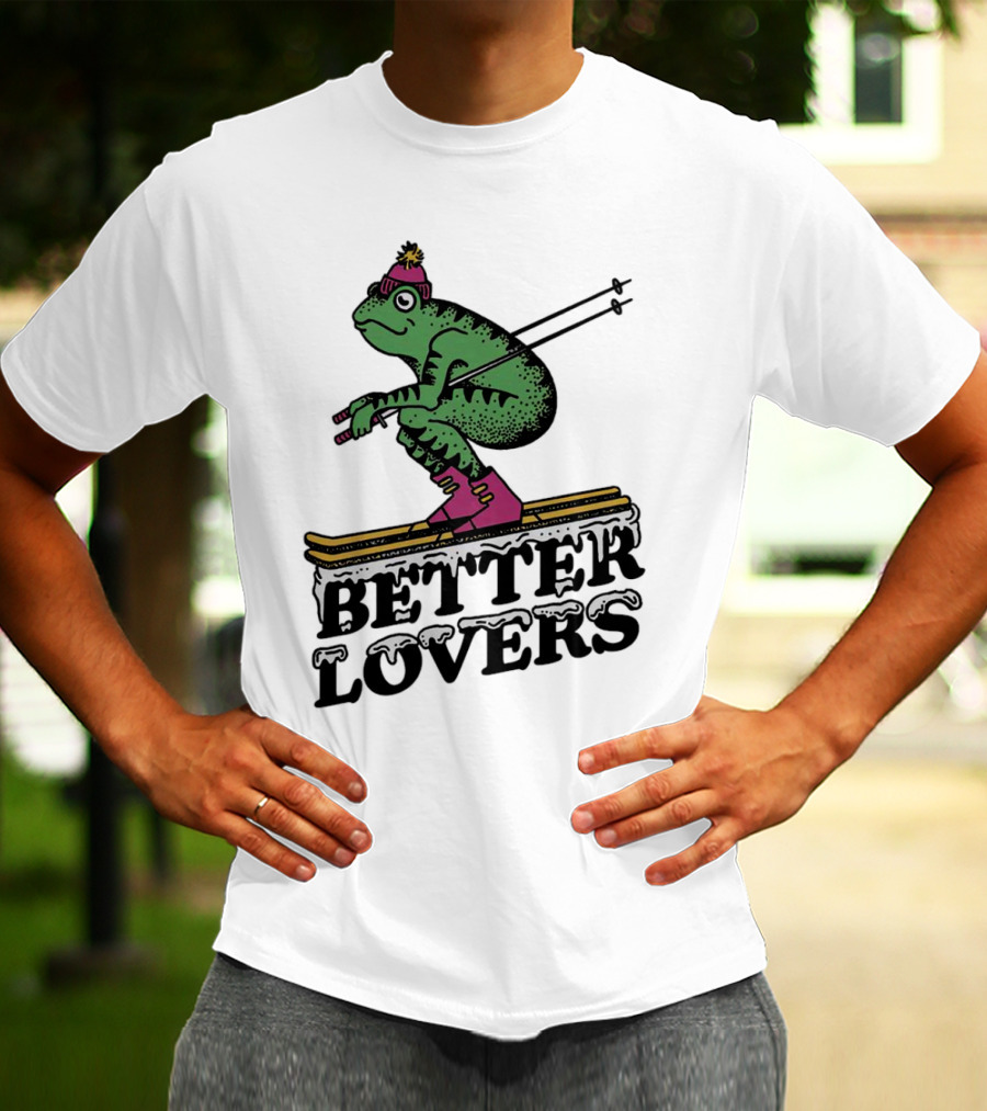 Better Lovers Ski Frog Pom Pom Hat Slalom T-Shirt