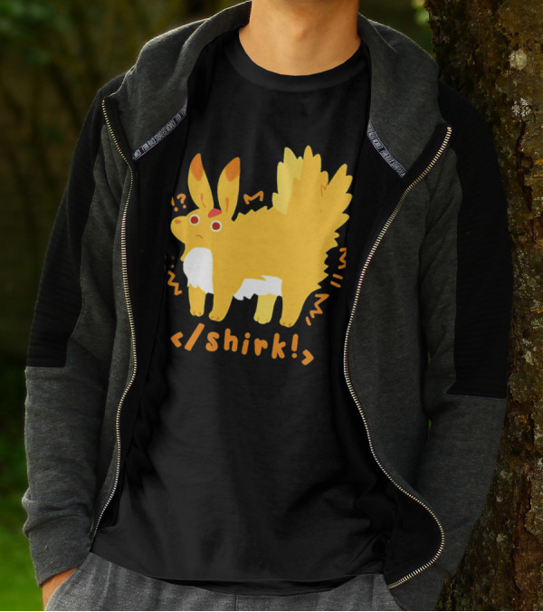 Fenrishion Shirk Pokemon Cartoon Yellow Creature With Coding T-Shirt