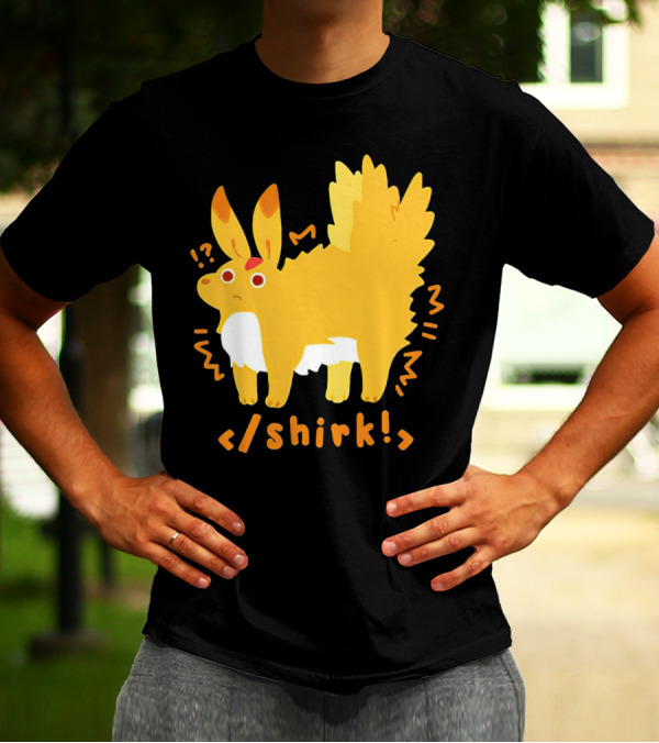 Fenrishion Shirk Pokemon Cartoon Yellow Creature With Coding T-Shirt