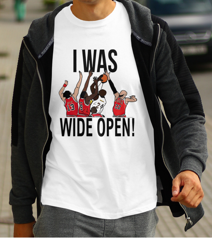 I Was Wide Open Basketball Iconic Players Team Defense Moment T-Shirt