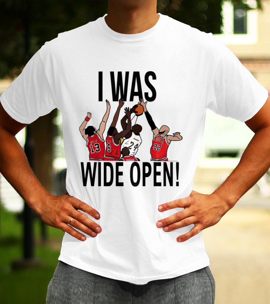 I Was Wide Open Basketball Iconic Players Team Defense Moment T-Shirt
