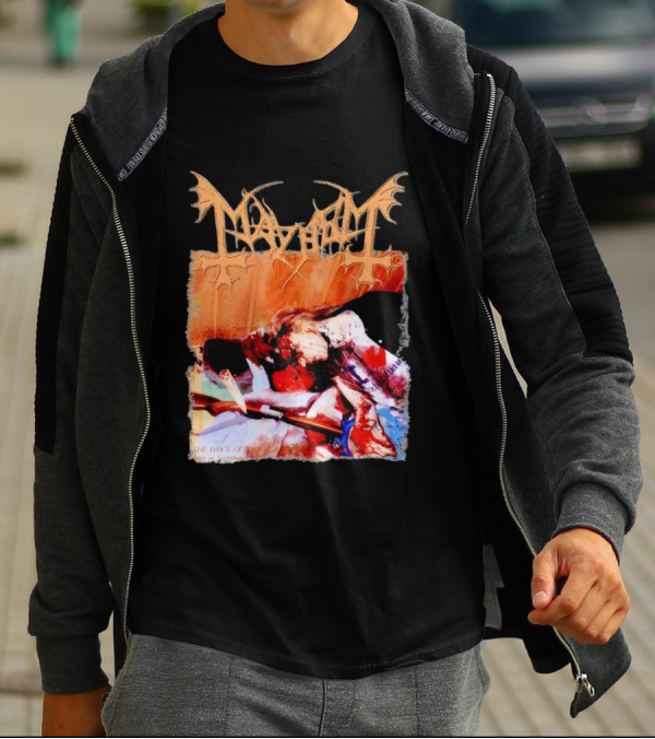 Mayhem Norwegian Black Metal The Dawn Of The Black Hearts T-Shirt