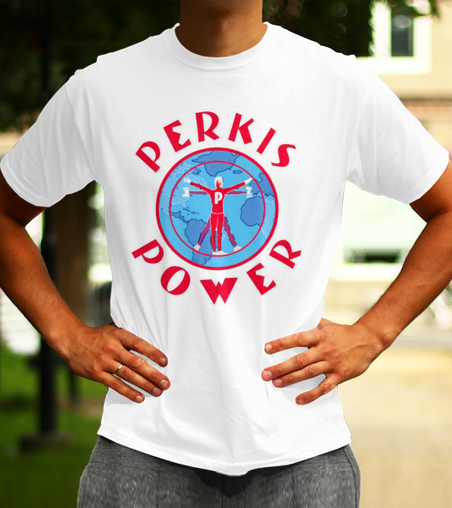 Perkis Power Global Fitness Vitruvian Workout T-Shirt